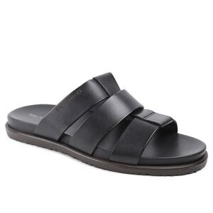 BRUNO MAGLI Men’s 11 M Empoli Leather Slide Sandal Black